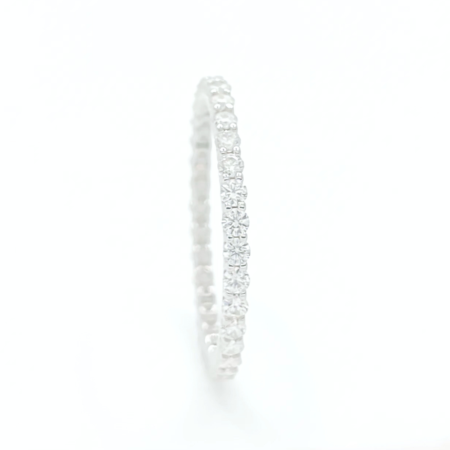 Moissanite Engagement Band Ring
