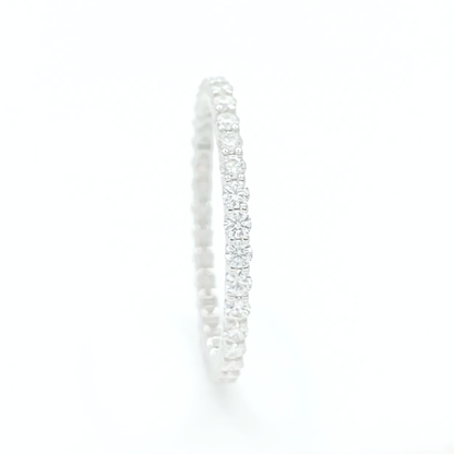 Moissanite Engagement Band Ring
