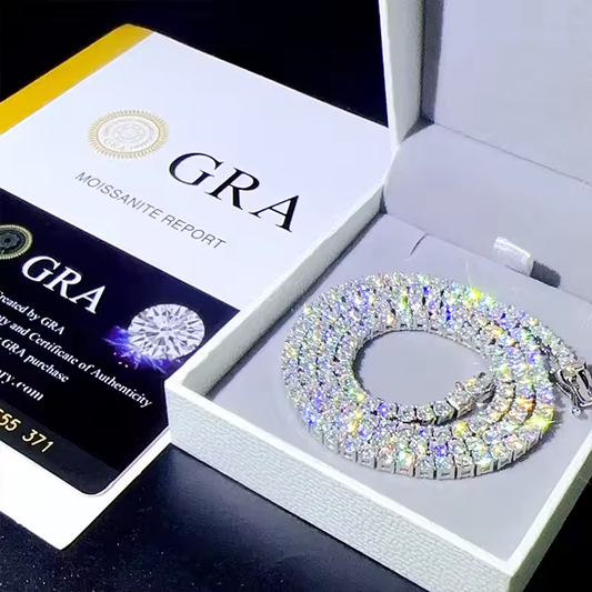 Moissanite Tennis Chains (All Size)