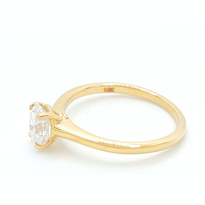 1ct Moissanite Oval Engagement 10k Gold Ring