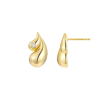 VVS Moissanite Tear Drop Stud Earrings