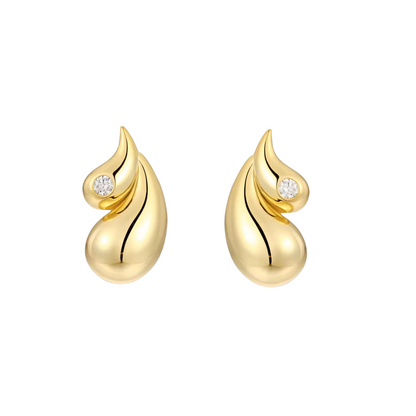 VVS Moissanite Tear Drop Stud Earrings