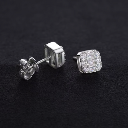 Moissanite Cluster Earrings