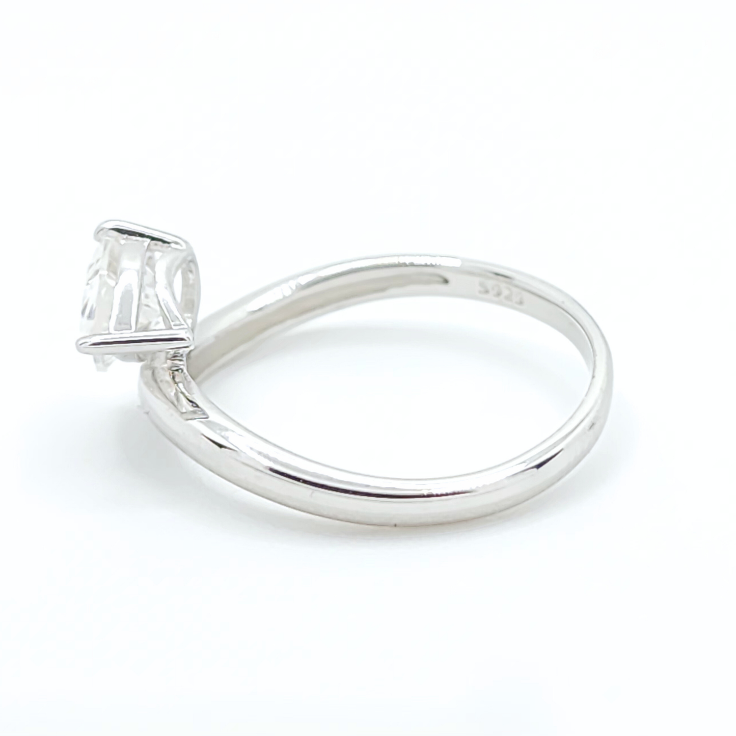 1.5ct Moissanite Pear Engagement Ring