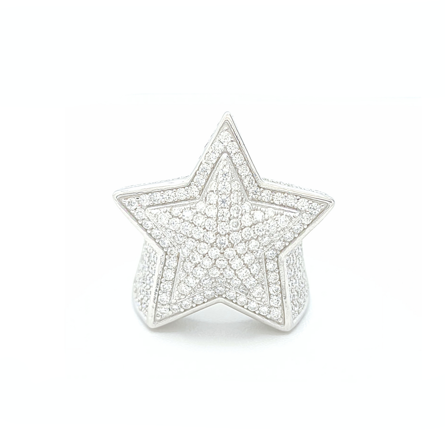Moissanite 3D Star Ring