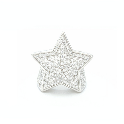 Moissanite 3D Star Ring