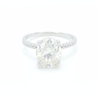 3ct Moissanite Oval Engagement Ring