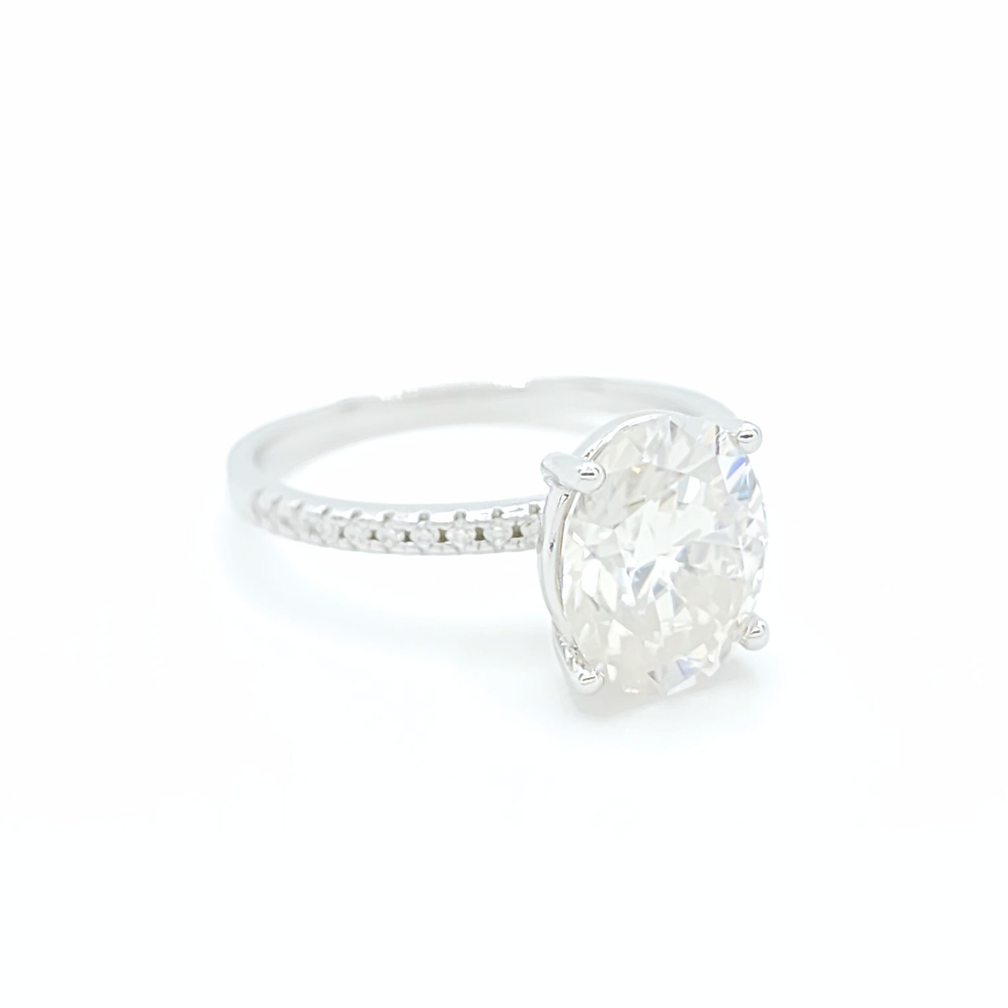 3ct Moissanite Oval Engagement Ring