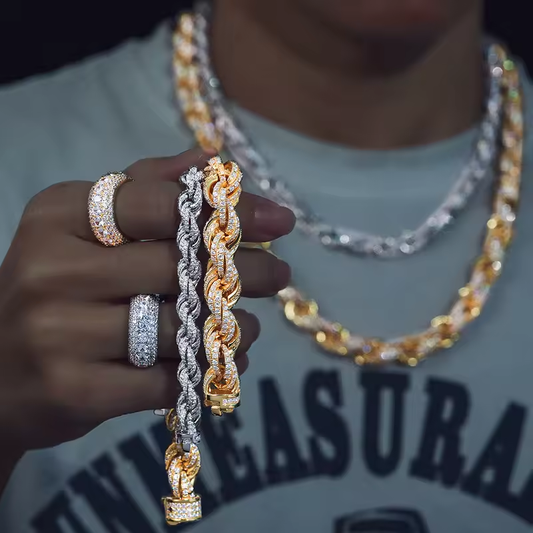 8MM Moissanite Rope Bracelet