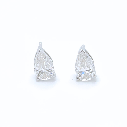 Moissanite Pear Stud Earrings