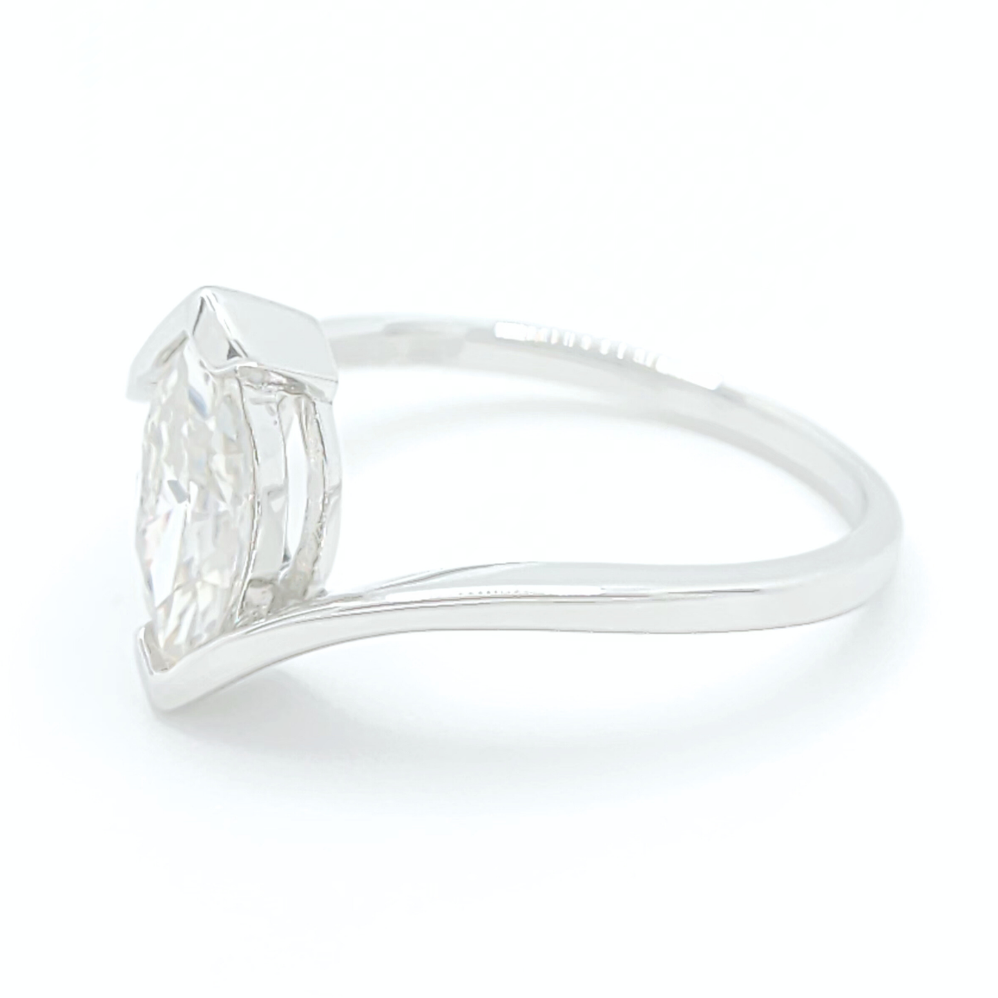 1ct Moissanite Solitaire Marquise Engagement Ring