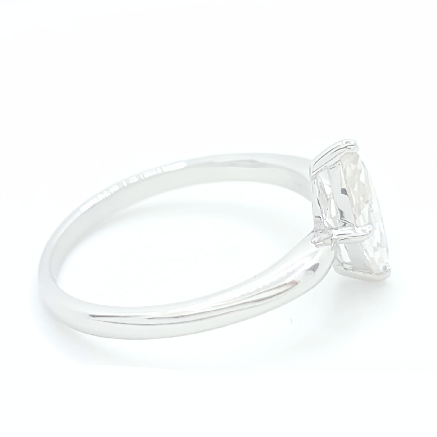 1ct Moissanite Marquise Solitaire Ring