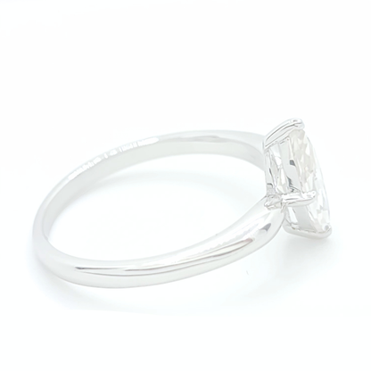 1ct Moissanite Marquise Solitaire Ring