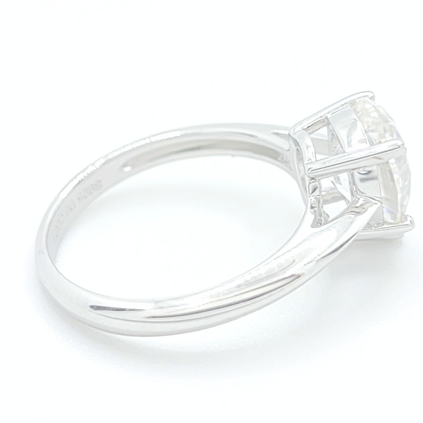 2ct Moissanite Pear Engagement Solitaire Ring