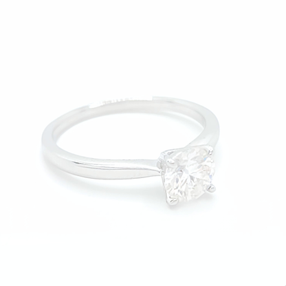 Moissanite Round Engagement Solitaire Ring