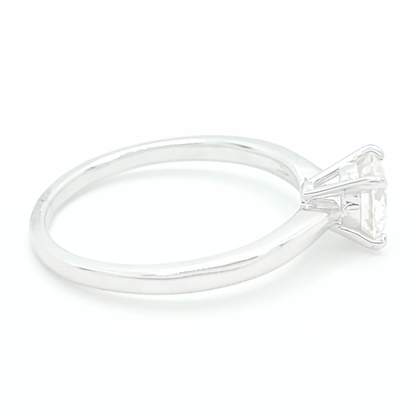 Moissanite Round Engagement Solitaire Ring