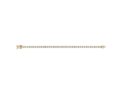 10k Yellow Gold 4mm Diamond Tennis Bracelet Lab Grown Diamond