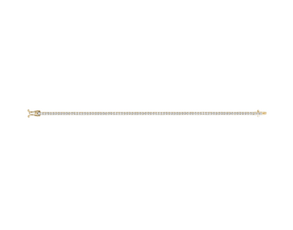10k Yellow Gold 2mm Tennis Bracelet Lab Grown Diamond