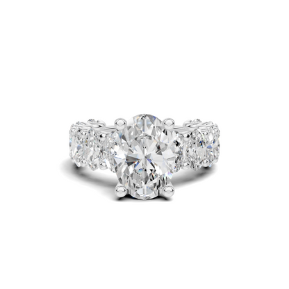 Eternal Brilliance Statement Ring 14K White Gold