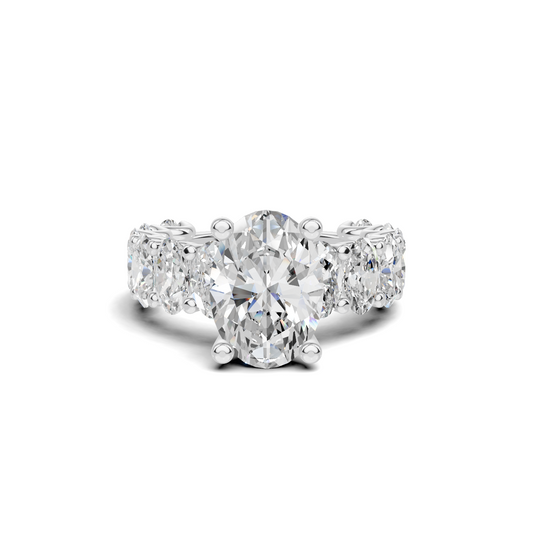 Eternal Brilliance Statement Ring 14K White Gold