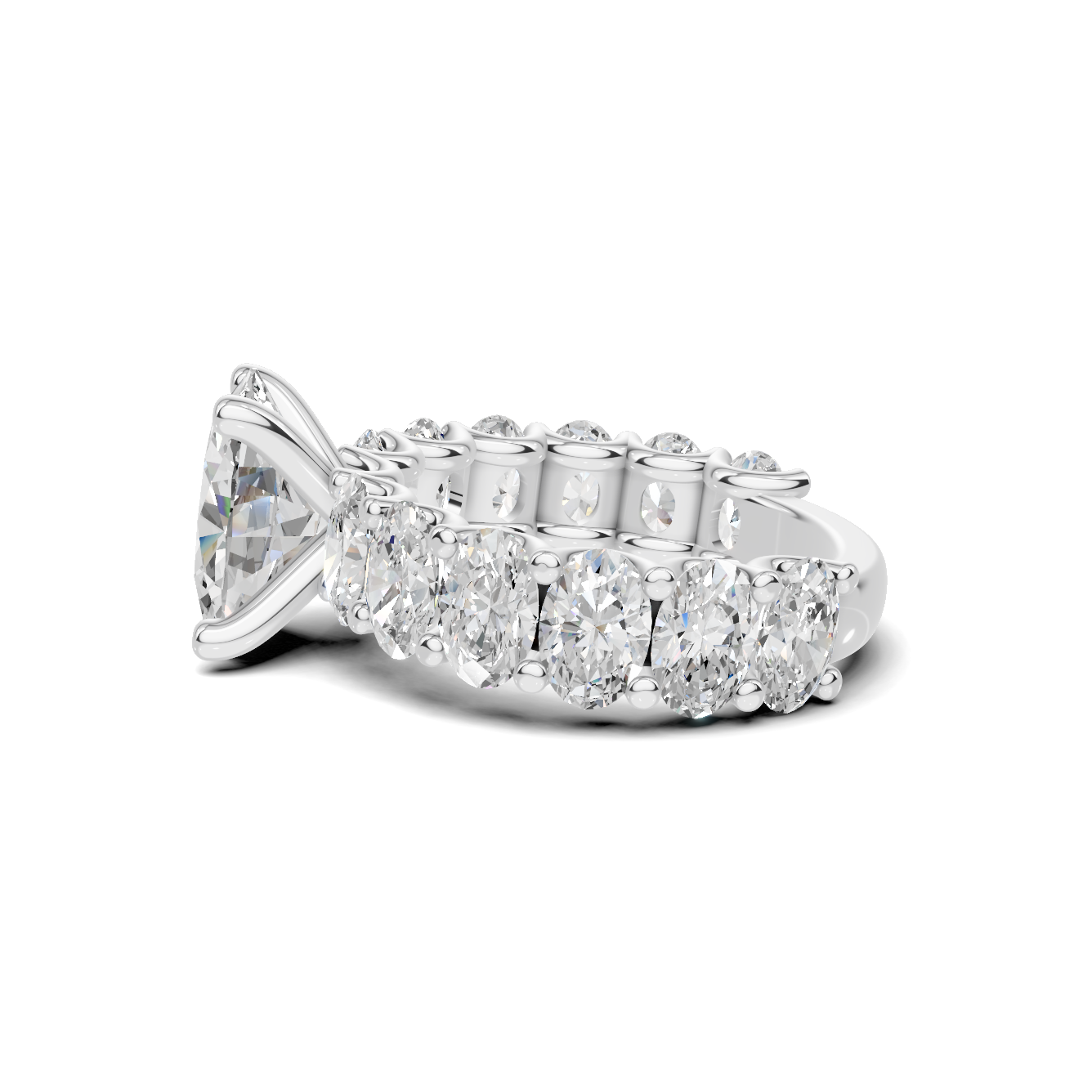 Eternal Brilliance Statement Ring 14K White Gold