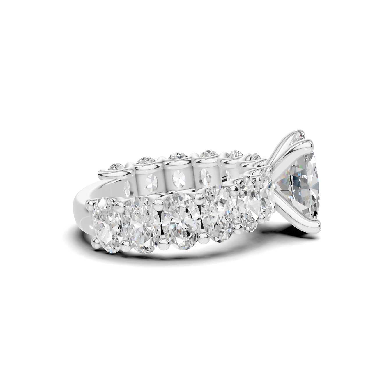 Eternal Brilliance Statement Ring 14K White Gold
