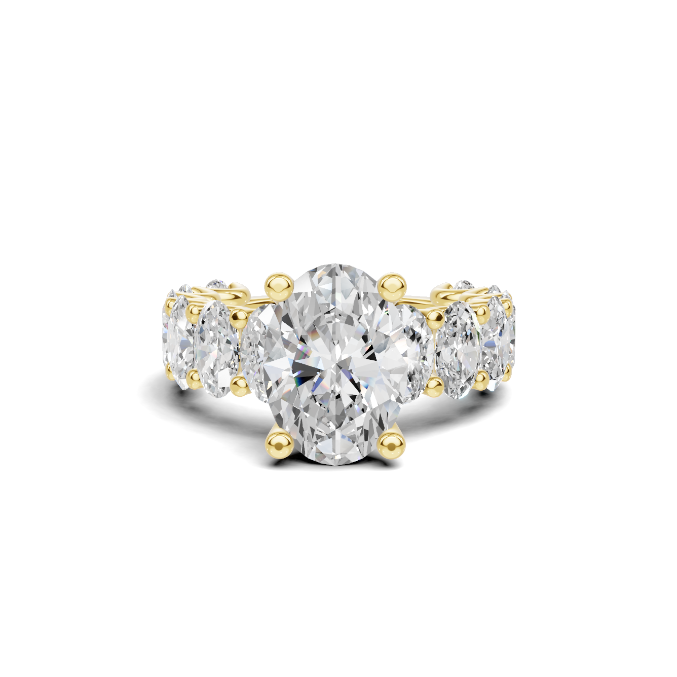 Eternal Brilliance Statement Ring 14K Yellow Gold