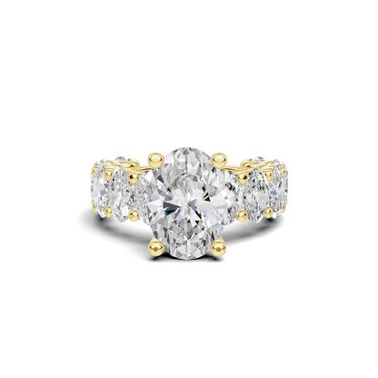 Eternal Brilliance Statement Ring 14K Yellow Gold