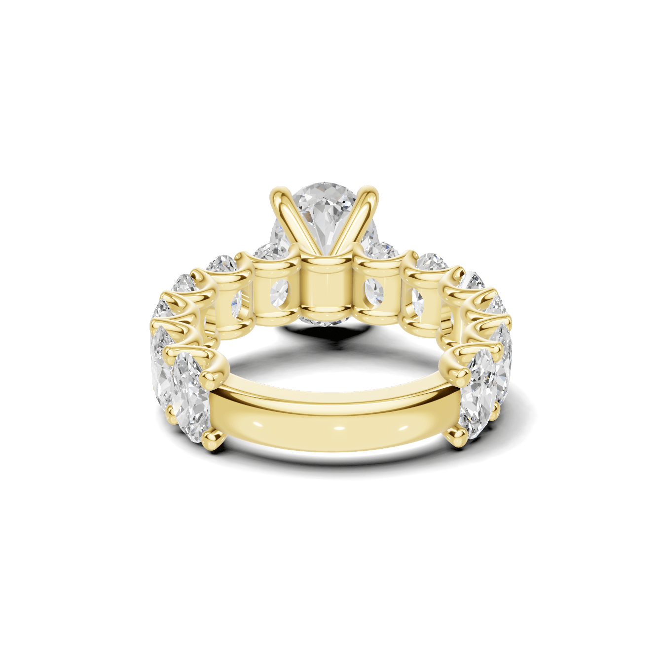 Eternal Brilliance Statement Ring 14K Yellow Gold