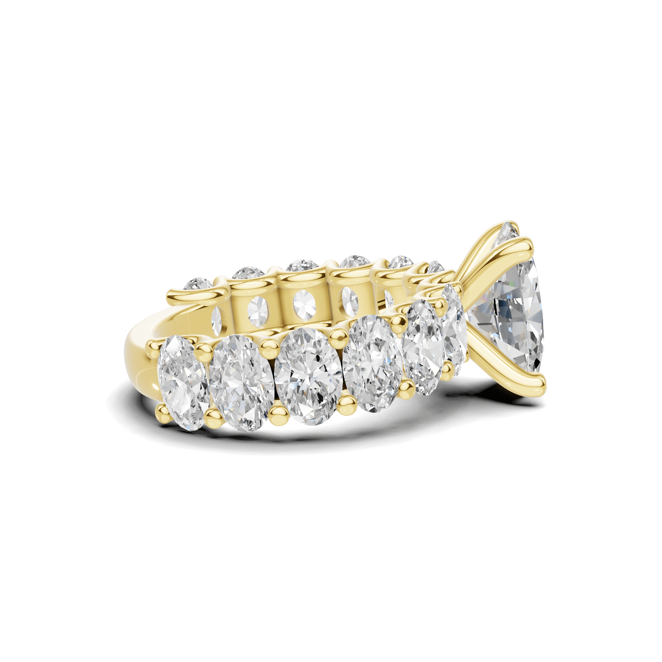 Eternal Brilliance Statement Ring 14K Yellow Gold