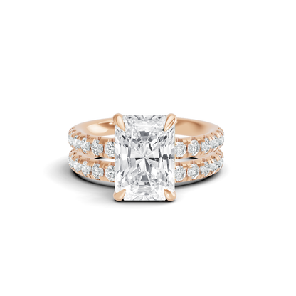 Pave Band Bridal Ring 14K Rose Gold