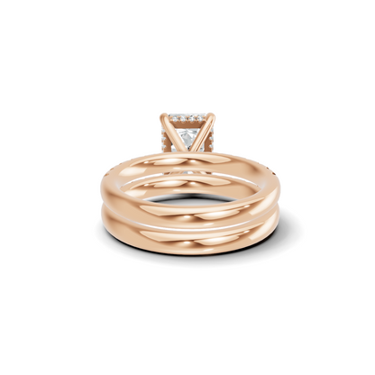 Pave Band Bridal Ring 14K Rose Gold