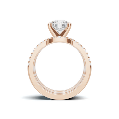 Pave Multi Band Ring 14K Rose Gold