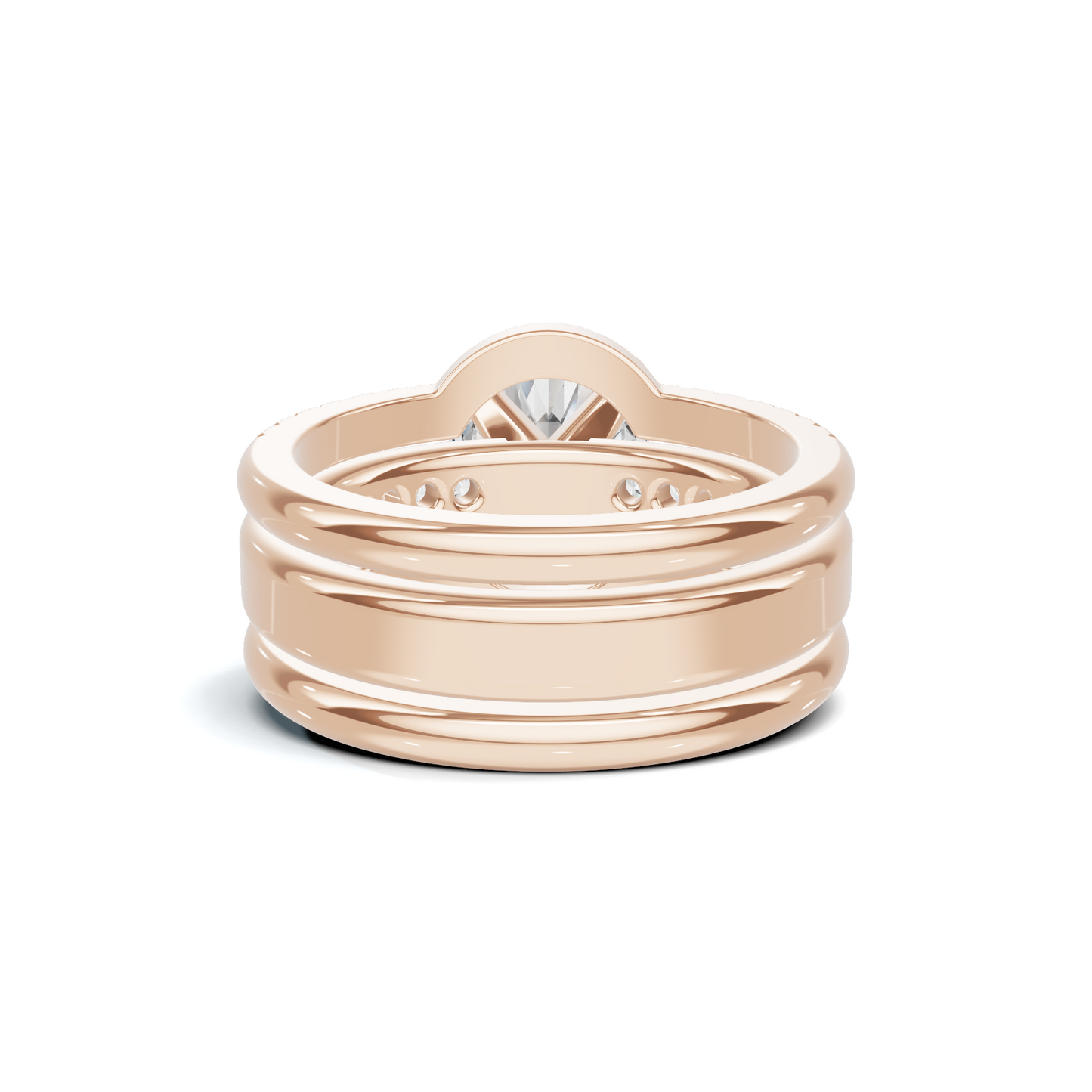 Pave Multi Band Ring 14K Rose Gold