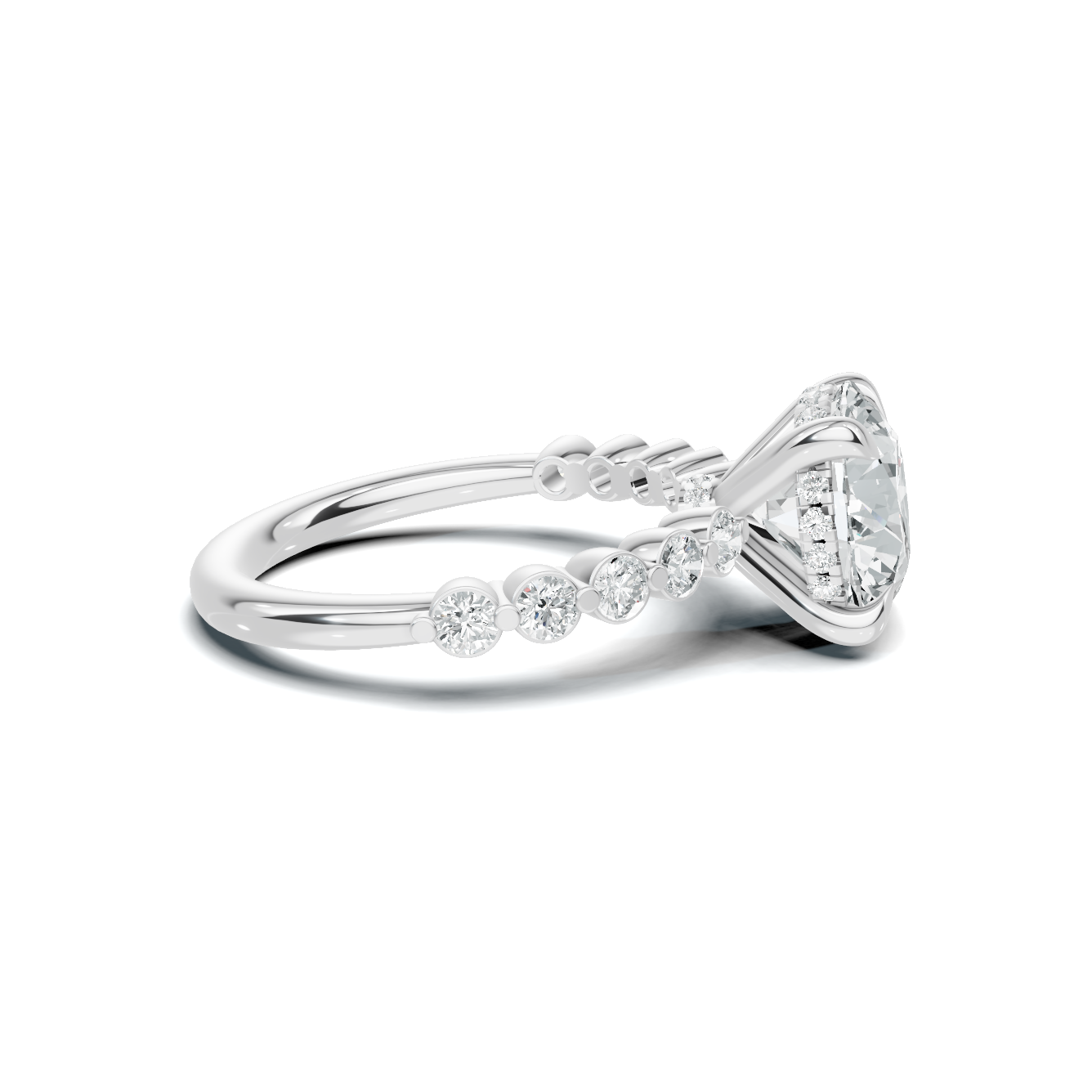 Accented Band Ring 14K White Gold