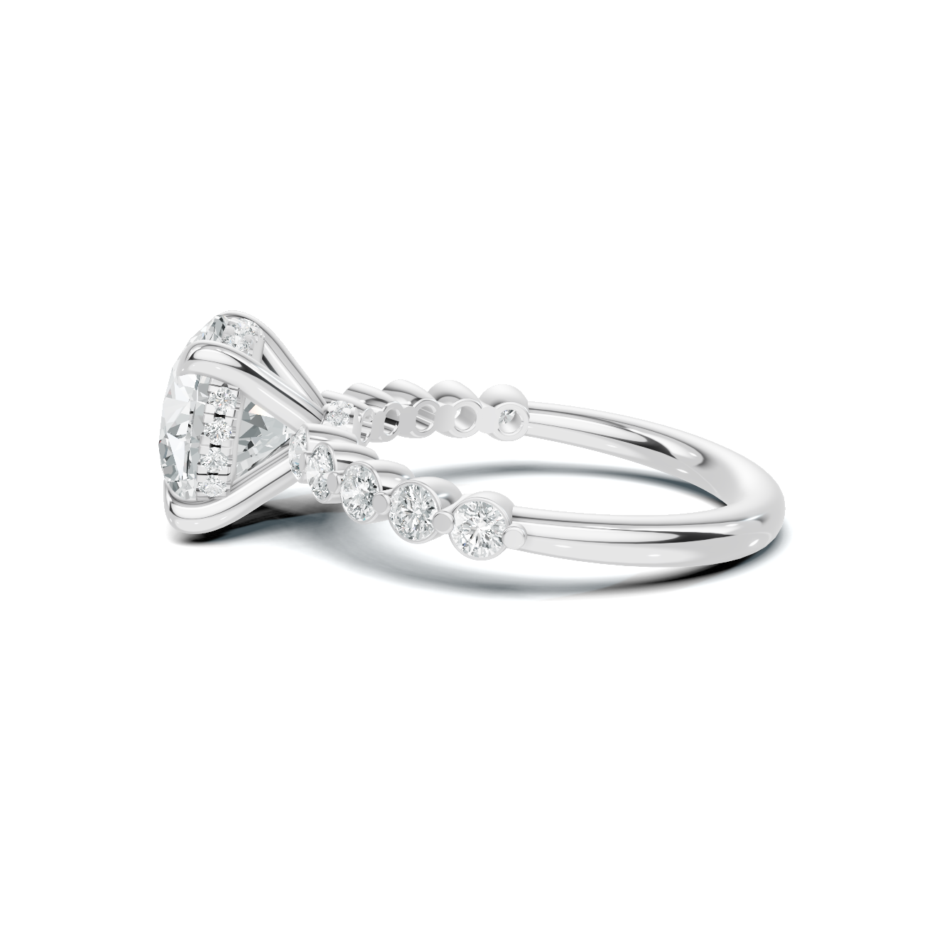 Accented Band Ring 14K White Gold