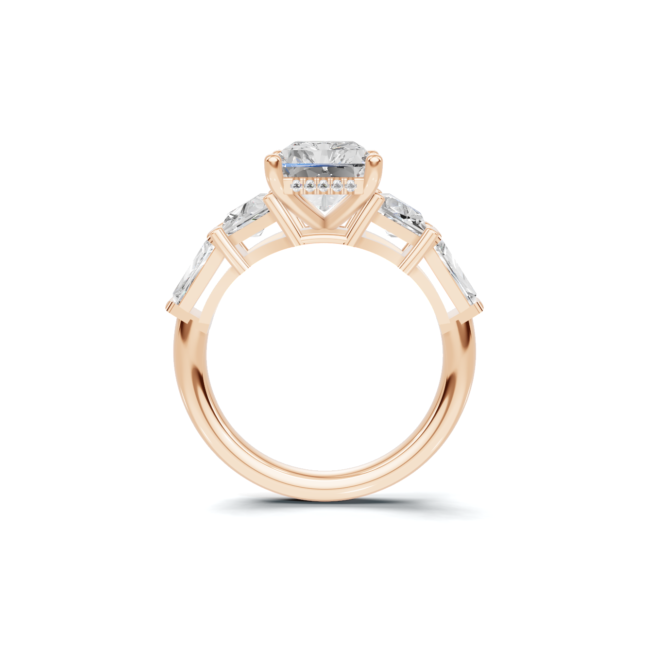 Exquisite Multi Stone Ring 14K Rose Gold