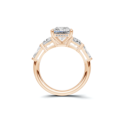 Exquisite Multi Stone Ring 14K Rose Gold