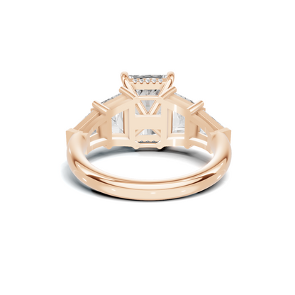 Exquisite Multi Stone Ring 14K Rose Gold