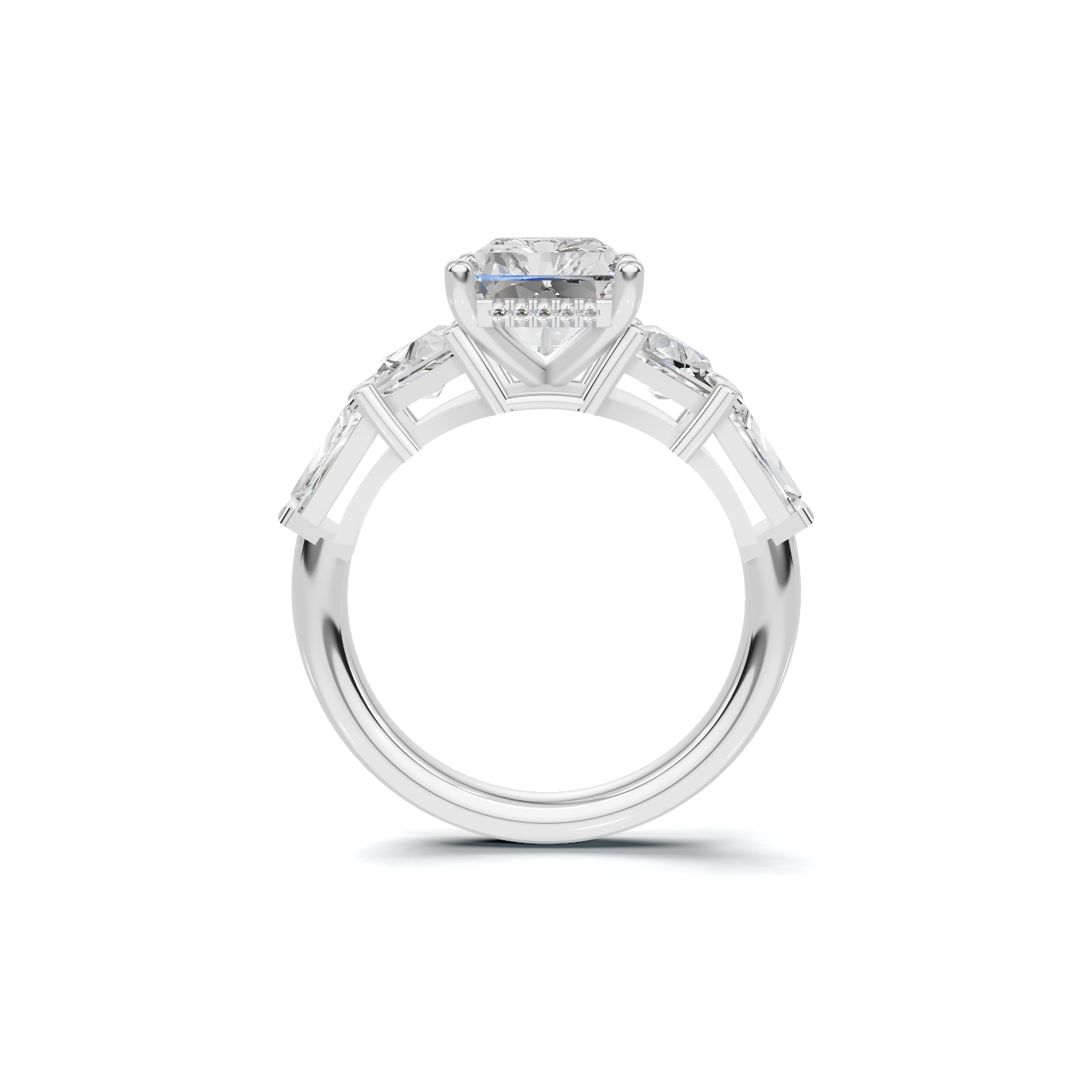 Exquisite Multi Stone Ring 14K White Gold
