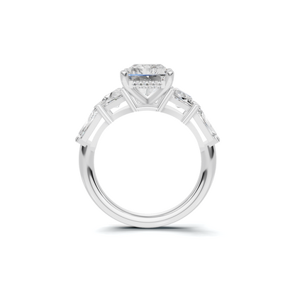 Exquisite Multi Stone Ring 14K White Gold