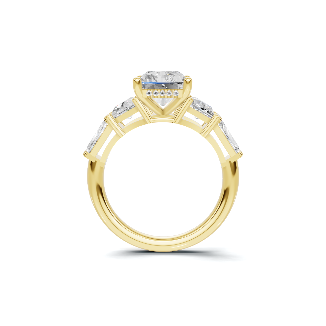 Exquisite Multi Stone Ring 14K Yellow Gold