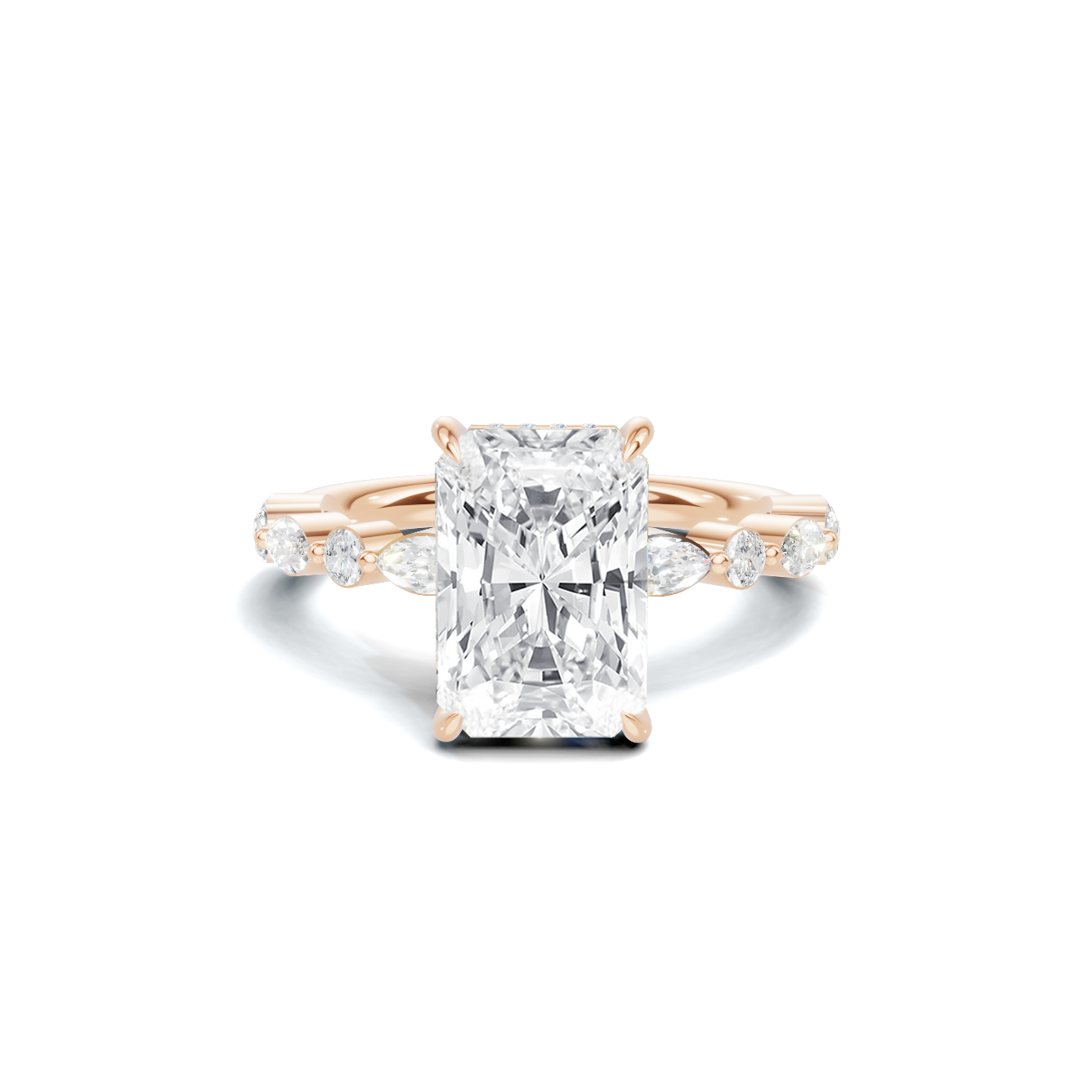 Exquisite Double Band Ring 14K Rose Gold
