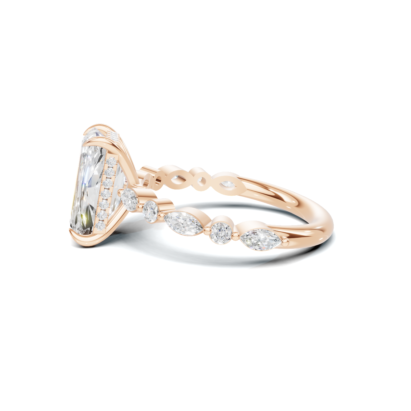Exquisite Double Band Ring 14K Rose Gold