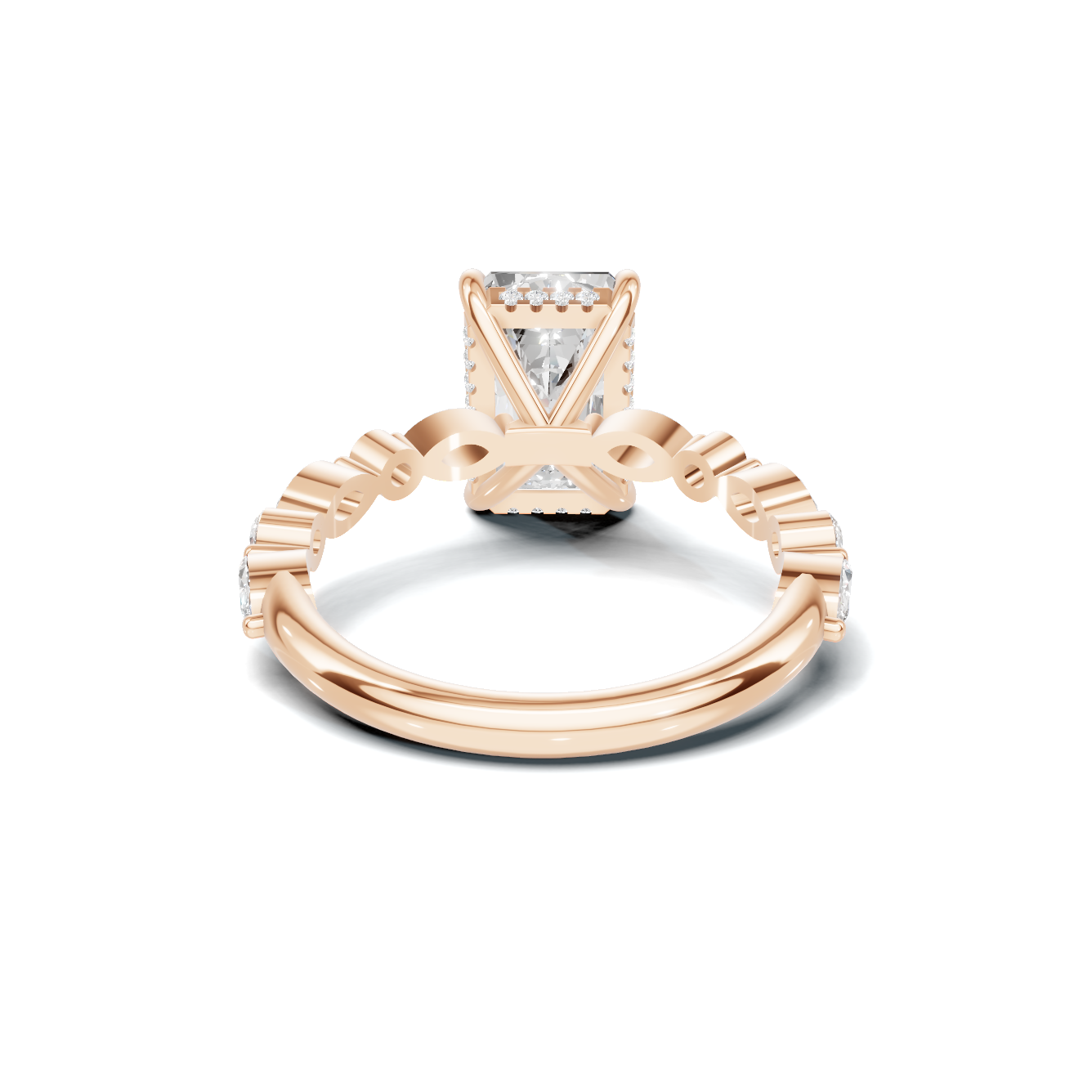 Exquisite Double Band Ring 14K Rose Gold