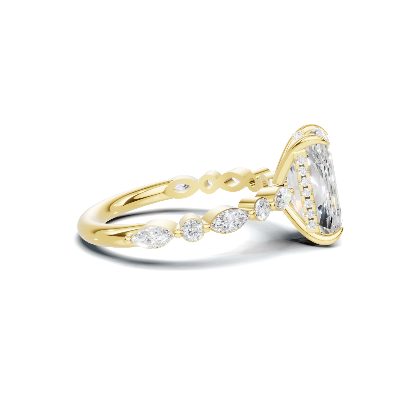 Exquisite Double Band Ring 14K Yellow Gold