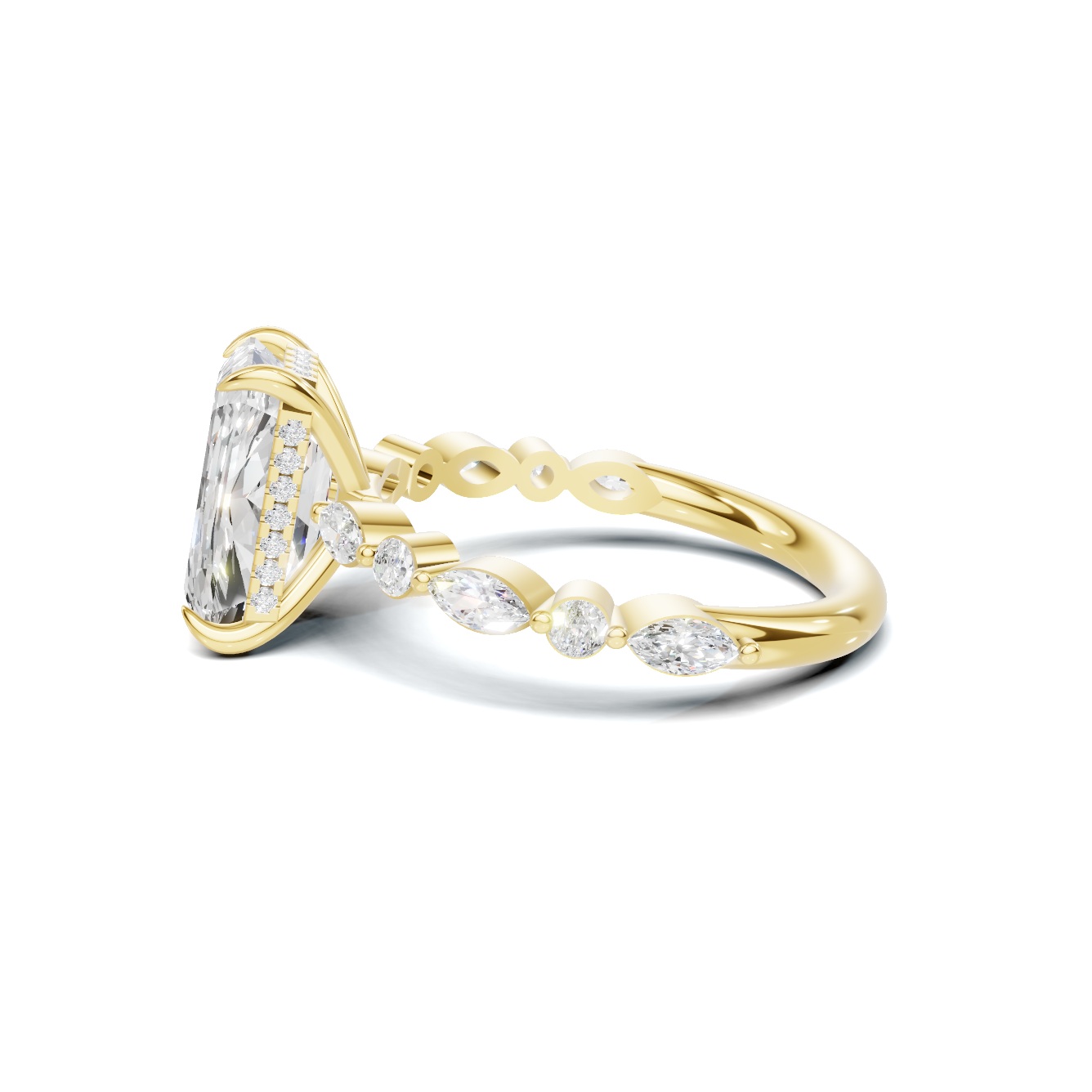 Exquisite Double Band Ring 14K Yellow Gold