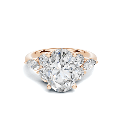 Exquisite Leaf Accent Ring 14K Rose Gold