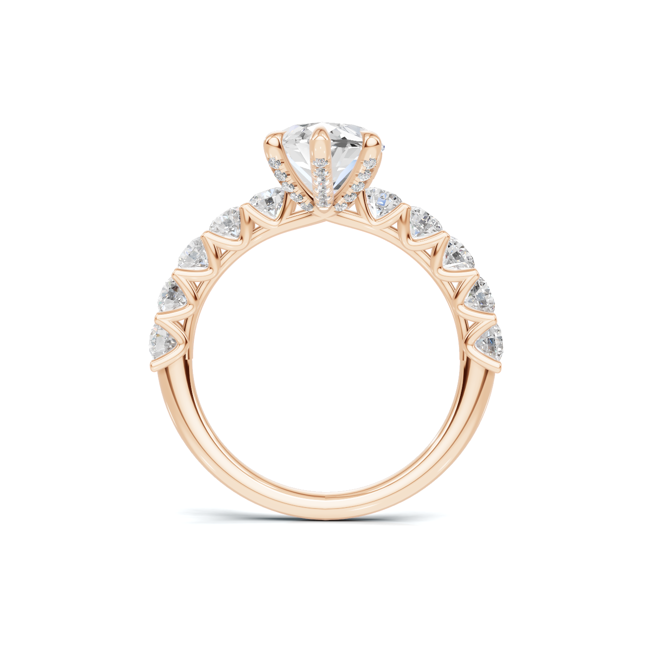 Exquisite Marquise Statement Ring 14K Rose Gold