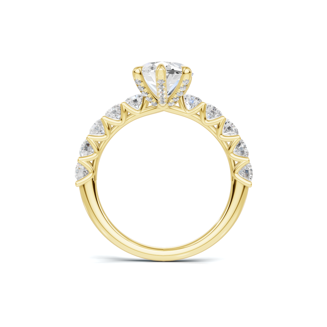 Exquisite Marquise Statement Ring 14K Yellow Gold